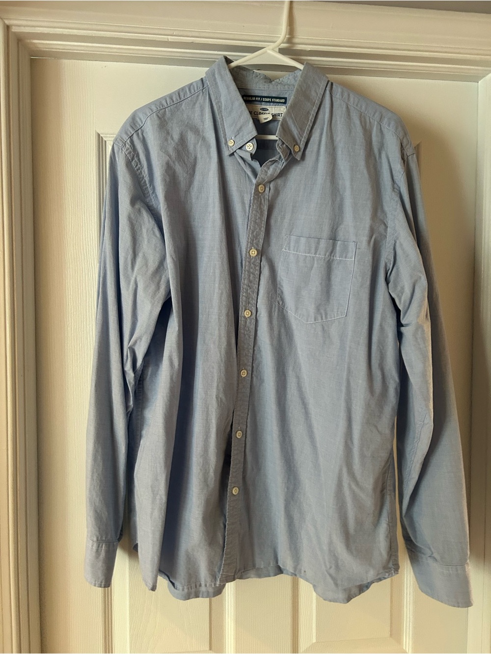 Old Navy Light Blue Button-Down Shirt with Chest Pocket